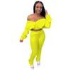 Toptan Kadın Eşofman İki Adet Kıyafetler Tasarımcı Pantolon Set Koşu Suit Bayanlar Yeni Moda Rahat Spor KLW0368
