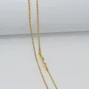 Collier rempli d'or entier, 1 pièce, bijoux à la mode, chaîne à maillons en perles de 2mm, pendentif 16-30 pouces, chaîne 1242L