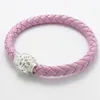 Bracelet à boucle magnétique en cuir PU 33 couleurs pour hommes et femmes Bracelet à tricoter DMFB043 ordre de mélange 20 pièces par lot Bracelets de charme