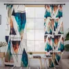 Cortinas cortinas de cortinas de blecaute estrelado geométrico para sala de estar nórdica estilo simples infantil
