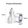 3Port Car Charger 35A USB QC30 TYPEC Snabbladdning för iPhone Xiaomi Samsung Mini Quick Chargers fordonsadapter utan Packa7435855