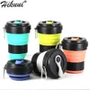 Caneca de silicone de viagem 550ml xícaras de café BPA BPA Free dobrável Dobrável Caminhadas Canecas Portátil Telescópico Bebendo Vazamento Colaborável Prova 201029