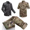 Jungle Hunting Woodland Shooting Gears Shirt Byxor Ställ Battle Dress Uniform Tactical Bdu Set Combat Kläder Kamouflage Kläder NO05-017