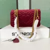 Designer-Marmont Velvet Väskor Handväskor Kvinnor Känd märken Axelväska Sylvie Designer Luxury Handväskor Purses Chain Fashion Crossbody Bag