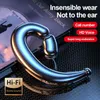 Business Earhook Earphones Bluetooth 5.2 Sports Headsets Wireless Earbuds Sigle Bone Conduction Headphone Stereo Long Battery Life