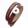 Nouveaux arrivages Red Pu Leather Diy Lucky Brangband Snap Bracelet 18 mm Snap Button Jewelry pour bijoux SZ0479G4227362