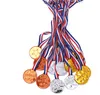 Gold Silver Bronze Award Medals with Ribbon Plastic Winner Medals for Kids Children's Events Classrooms School Games Sports prize