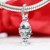 Authentischer Pandora-Charm aus 925er-Sterlingsilber mit blauen Schuppenfischen, passend für europäische Armbänder mit losen Perlen, Schmuck 799428C01