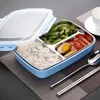 Contenitore di alimenti per uso domestico portatile in acciaio inox da pranzo in acciaio inox con scomparti con compartimenti con microonde a microonde Bento Bento RRA11172