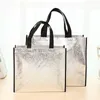 DIY Shopping Tassen Opvouwbare Mode Tote Laser Weefsel Nonwoven No Zipper Thuis Herbruikbare Handtassen Nieuwe Collectie 2 6BL G2