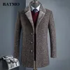 Batmo Aankomst Winter Hoge kwaliteit Wol Dikke Trench Coat Menmen Gray Wool Jackets Plussize M4XLAL41 201116