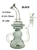 Hookah Recycler Oil Rig Bubbler Bongs 8,5 tum höjd och skiva perc med 14 mm glasskål 320 g vikt 3 färger BU066