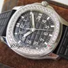 PPF 5067A-001 A324SC Haute Joaillerie Dameshorloge Womens Horloges Diamanten Bezel Black Texture Dial Rubber Best Edition PTPP Puretime A1