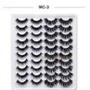 20 زوجًا جديدًا 3D Mink Eyelashes Pack Faux Mink Lashes Natural Curly Long Eye Lash Extract