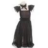 Preto branco sexy avental de empregada francesa para mulher menina traje cosplay servo lolita vestido quarto avental doméstico renda translúcido f12756298