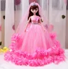 Basta jogar princesa o primeiro brinquedo de boneca real com roupas vestido de noiva Crown Accessories FairyTale Personagens Dolls Presente para crianças 17.8 ''