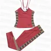 Lady Summer Tracksuits Halter Sexy Yoga Vêtements Casual Sport Vêtements élégants Novéness Fitness Haute élasticité Sportswear