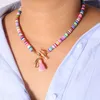 Koralik Choker Naszyjnik dla kobiet Gliny Żywica Czeski Shell Wisiorek Naszyjnik Kobieta Moda Biżuteria