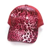 Leopard Print Ponytail Baseball Cap For Women Ladies Hat Adjustable Mesh Caps BES121