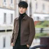 Men's Wool & Blends 2022 Winter Korean Short Double Faced Jacket For Coat Men Overcoat Fashion1 Viol22