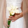 10 Pz di Alta Qualità Real Touch Calla Lily Fiori Artificiali Chic Bouquet Da Sposa Per La Cerimonia Nuziale Decorazione Della Casa Del Fiore Rifornimenti Del Partito AL7688