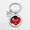 Heel schattige huisdierkat sleutelhanger katten mooie mannen dames poot voetafdrukpatroon sleutelen goede vriend hanger keychains favoriete kat essentieel