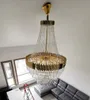 Lüks Modern Kristal Avize Aydınlatma Yüksek kaliteli altın parlaklık de cristal oturma odası yatak odası için led avize asma lambası