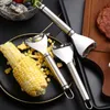Nuevo 304 Herramientas vegetales de acero inoxidable Cepilladora de maíz Peladora de maíz para el hogar Cepilladoras Utensilios de cocina Pelador de callos Artefacto XG0303