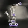 Bongs Recycler Glas Bong vattenpipa Oil Rig 13" vattenpipa Birdcage Big Bubbler Mobius Matrix Sidovagnsbägare Heady 14mm skål Tre färger