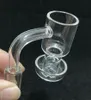 Mais recente Quartz Terp Vacuum Banger Domeless Terp Slurper Up Oil quartz bangers prego com 25mm OD 30mm Bottom para Glass Bong Oil Rigs