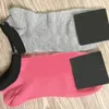 Mit Tags DHL Multicolor -Knöchel -Sport -Socken mit Cardboad -Tags Cheerleader Black Pink Short Sock Girls Women Cotton Skateboard Sneaker GG0131