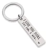 I Love You Most More The End Creative Keyrings I Win Couples Keychain Stainless Steel Key Holders Party Favor