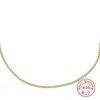 Chaînes Canner 925 Collier de tennis en argent sterling Hop 2.0mmcz pour femme Gold Color Chain Colliers Colliers de bijoux fins Collaires de bijoux