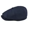 BOTVELA Wol Tweed sboy Cap Visgraat Heren Dames Gatsby Retro Hoed Driver Plat Zwart Bruin Groen Marineblauw 005 201216298U