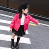 girls PU jacket Spring Autumn children's Motorcycle leather 1-7 years old fashion color diamond quilted zipper boys coat cool LJ201126