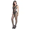 Mesh Fishnet Lingerie Body Slim Crotchless Pyjamas combinaisons babydoll sous-vêtements sexy Bas pour femmes