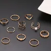 33 tipos de anillo de articulación estilo nacional Retro anillo combinado de estrella plana de diamantes de imitación exagerados para mujer Whole282L