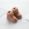Ulknn hiver bébé bottes de neige pour enfants garçons filles mode mignon velours rembourré coton chaussures en peluche doux bas chaussures lj201201