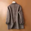 Blazer de lã de alta qualidade Mulheres 90% de lã de lã Office Lady Blazer Botão escondido Two Pocket Jacket Spring Autumn Coat feminino1