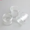 24 x 180g Tomma Clear Cosmetic Cream Containers Jars 180cc 180ml för kosmetika Förpackning Plastflaskor med metall Lidshigh Quality