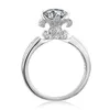 1ct Sparkling Jewelry Real 100% стерлинговый круглый круглый порез белый топаз CZ Diamond Women Wedding Congagement Crown Band Подарок