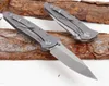 Neues High-End Survival Taktisches Klappmesser D2 Satin Drop Point Klinge TC4 Titanlegierung Griff Kugellager Faltmesser