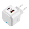 Nyanlända EU US UK QC3.0 Hot Sälj Universal USB + PD 20W Väggladdare Portabel Mobiltelefon Snabb Laddare till iPhone 13 12 11 Pro Max med Retail Box