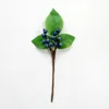 Artificial Flower Big Leaf 12 Fruit Green Plant Christmas Decoration Foam Berry Short Branch String Bean Branch Foam Flower