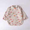 1-3 Years Baby Bibs Waterproof Infant Eating Bib with Pocket Children Drawing Machine Washable Long Sleeve Apron Kid Burp Cloth Baby Stuff 0918