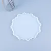 Formy z żywicy kolejki górskiej Teksturowane DIY DIY Epoksydowa Taca Pleśń Flower Tea Tray Coaster Coaster Epoksydowe Molds7697713