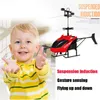 Jmu Mini LED Light Toys RC Helikopter Flygplansfjädring Induktion för barn Present 220216