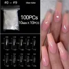 100 Pcs500PCS Box UV Gel Full Cover Acrylic Clear and Natural False Nail Ballerina Coffin Fake Nails DIY Manicure Tips Beauty Too9747651