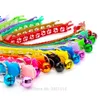 Partihandel 13 färger PAW -krage för hundkatt är justerbar med Bell Charm Necklace Little Dogs LJ201112