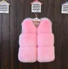 Baby girl fur vest Faux Fur baby vest / outwear vest / Waistcoats Girls Autumn Fashion Solid Color Vests / 11 colors available LJ200828